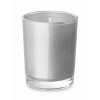 Scented candle in glass         in matt-silver