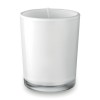 Scented candle in glass in white