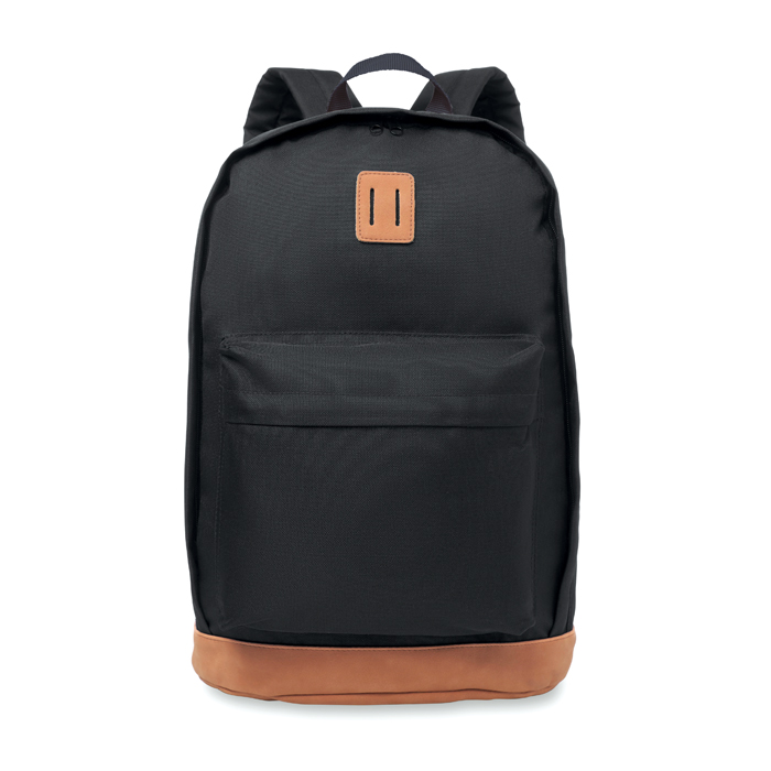 Backpack 1000D With Pu Leather in black
