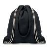 Drawstring and handles bag in black