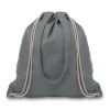 Drawstring and handles bag in grey