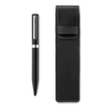 Metal Ball Pen And Pu Pouch in black