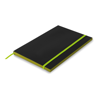 A5 Paper cover notebook lined in lime