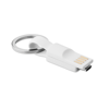 Key Ring Micro Usb Cable in white