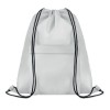 210D Polyester drawstring bag in White