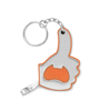 1M Tape And Opener Key Ring in orange