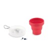 Silicone foldable cup in red