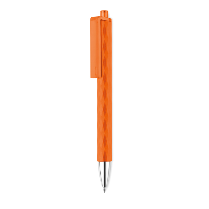 Plastic Pen In Diamond Cut in orange