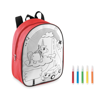 Backpack with 5 markers in red