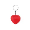 Key ring with PU heart in Red