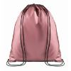 Drawstring bag shiny coating in baby-pink
