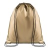 190T Polyester drawstring bag in gold