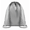 190T Polyester drawstring bag in silver
