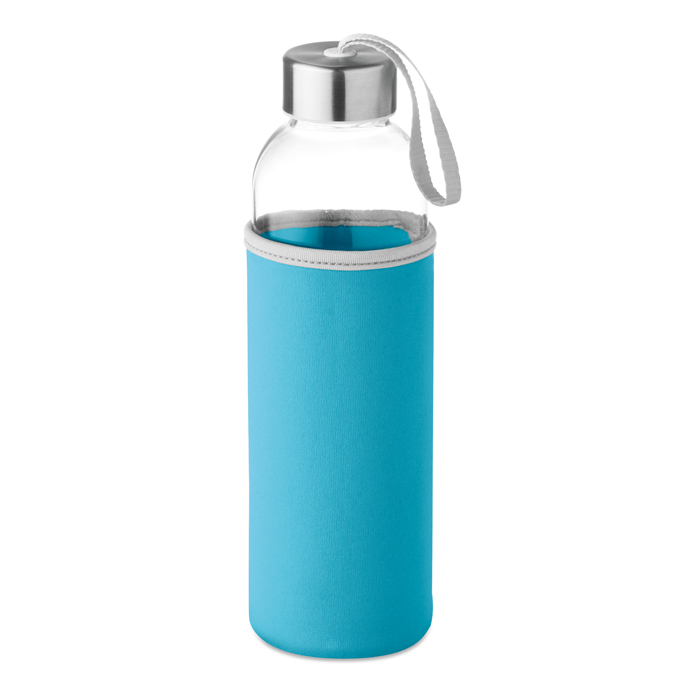 Glass Bottle 500 Ml in turquoise