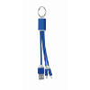 keyring with USB type C cable in royal-blue