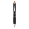 Twist ball pen with light       in orange