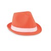 Coloured polyester hat in Orange