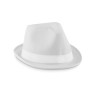 Coloured polyester hat in White
