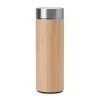Double wall bamboo flask 400ml in Brown