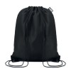 190T RPET drawstring bag in Black