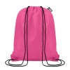 190T RPET drawstring bag in Pink