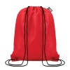 190T RPET drawstring bag in Red