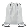 190T RPET drawstring bag in White