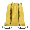 190T RPET drawstring bag in Yellow