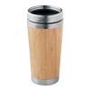 Double wall bamboo flask 430ml in Brown