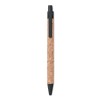 Cork/ Wheat Straw/ABS ball pen in Black