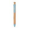 Bamboo/Wheat-Straw ABS ball pen in Blue