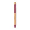 Bamboo/Wheat-Straw ABS ball pen in Red