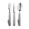 3-piece camping utensils set in Silver