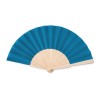Manual hand fan wood in Blue