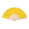 Manual hand fan wood in Yellow