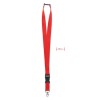Lanyard with metal hook 25mm in Red