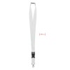 Lanyard with metal hook 25mm in White