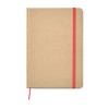 A5 recycled notebook 80 lined in Red
