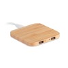 Bamboo wireless charge pad 5W in Brown