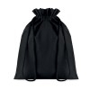 Medium Cotton draw cord bag in Black