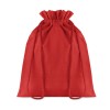 Medium Cotton draw cord bag in Red