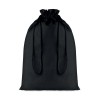 Large Cotton draw cord bag in Black