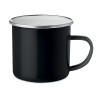 Metal mug with enamel layer in Black