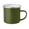 Metal mug with enamel layer in Green