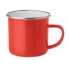 Metal mug with enamel layer in Red