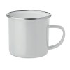 Metal mug with enamel layer in White