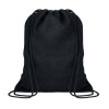 1200D heathered drawstring bag in Black