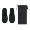 Pair of slippers in pouch in Black