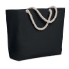 Beach bag with cord handle in Black