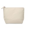 Bicolour cotton cosmetic bag in Brown